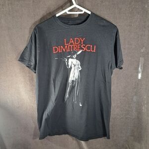 Resident Evil Lady Dimitrescu Horror Movie Character Black Graphic Tee VG M